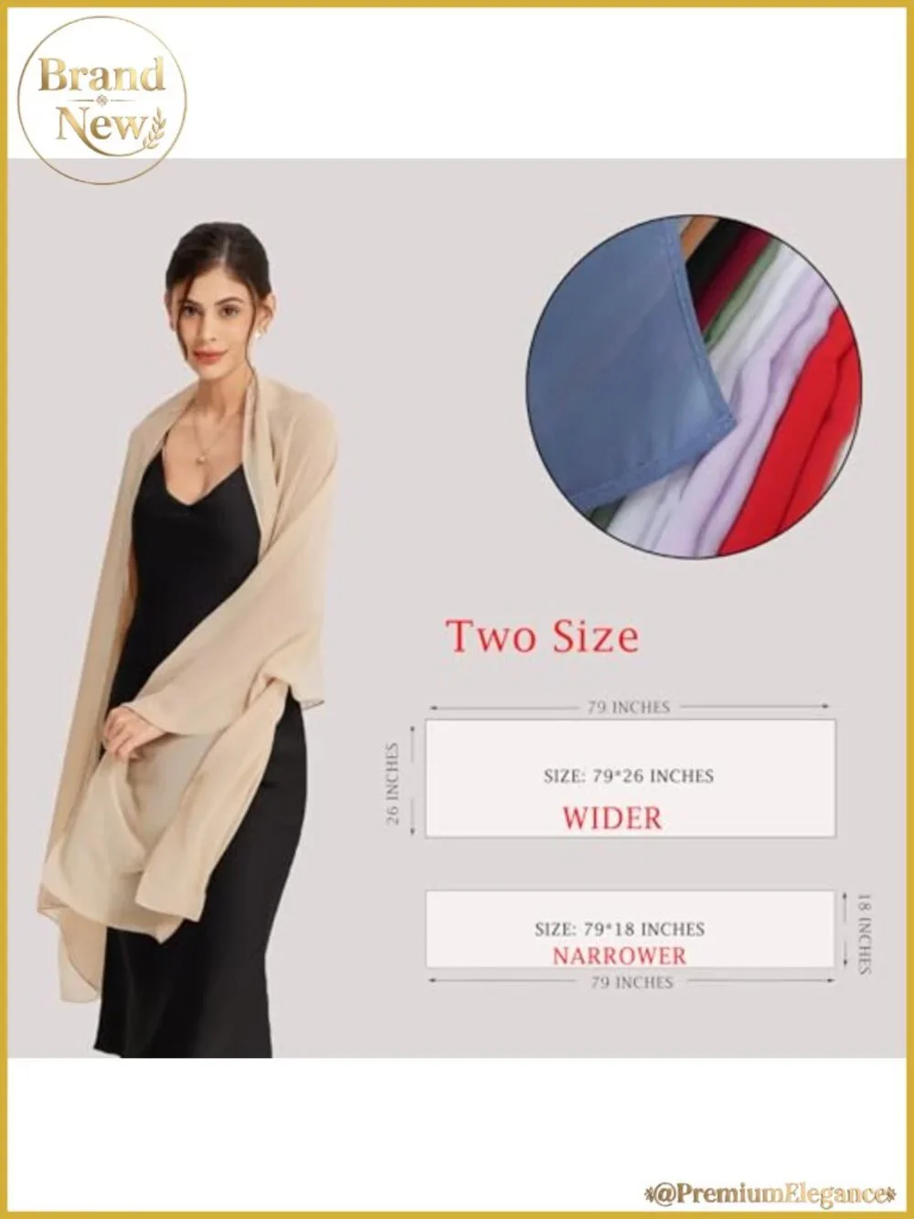 Chiffon Shawl Wrap Formal Evening Wedding Scarf Sheer Cover Up